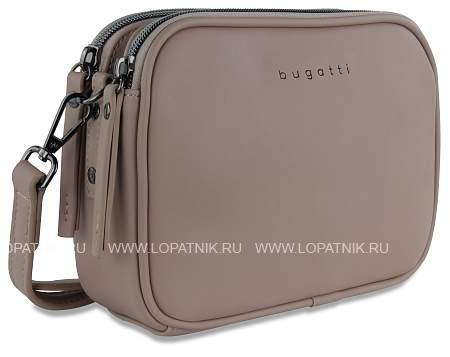 сумка кросс-боди женская bugatti almata, песочная, полиуретан, 21,5х6х15 см 49665454 BUGATTI