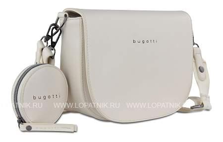сумка наплечная женская bugatti almata, с кошельком, бежевая, полиуретан, 27х6х18,5 см 49665850 BUGATTI