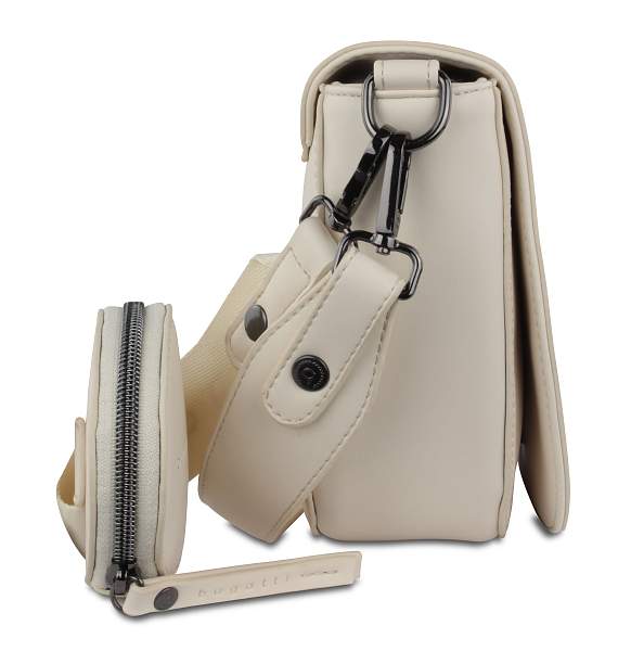 Сумка наплечная женская BUGATTI Almata, с кошельком, бежевая, полиуретан, 27х6х18,5 см 49665850 BUGATTI, Артикул: 49665850 фото №1