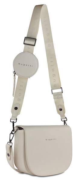 Сумка наплечная женская BUGATTI Almata, с кошельком, бежевая, полиуретан, 27х6х18,5 см 49665850 BUGATTI, Артикул: 49665850 фото №1