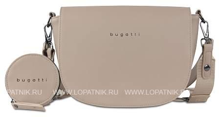 сумка наплечная женская bugatti almata, с кошельком, песочная, полиуретан, 27х6х18,5 см 49665854 BUGATTI