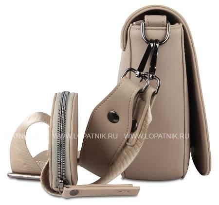 сумка наплечная женская bugatti almata, с кошельком, песочная, полиуретан, 27х6х18,5 см 49665854 BUGATTI