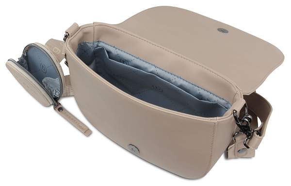 Сумка наплечная женская BUGATTI Almata, с кошельком, песочная, полиуретан, 27х6х18,5 см 49665854 BUGATTI, Артикул: 49665854 фото №1