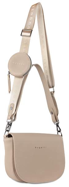 Сумка наплечная женская BUGATTI Almata, с кошельком, песочная, полиуретан, 27х6х18,5 см 49665854 BUGATTI, Артикул: 49665854 фото №1