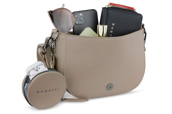 Сумка наплечная женская BUGATTI Almata, с кошельком, песочная, полиуретан, 27х6х18,5 см 49665854 BUGATTI, Артикул: 49665854 фото №1