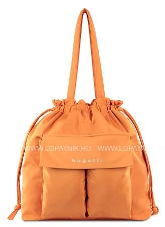 сумка-шоппер bugatti bona, оранжевая, полиэстер/сатиновый нейлон, 45х9х41 см, 13 л 49665551 BUGATTI