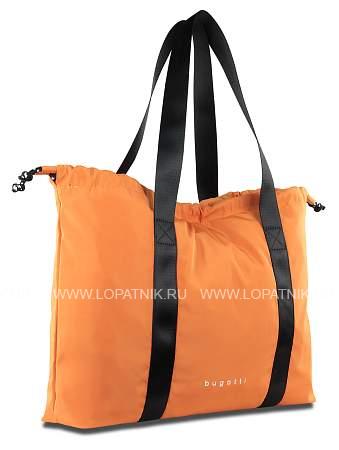 сумка-шоппер bugatti bona, оранжевая, полиэстер/сатиновый нейлон, 56х11х37 см, 14 л 49665751 BUGATTI
