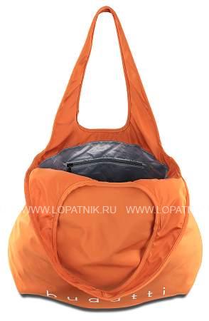 сумка-шоппер bugatti bona, оранжевая, полиэстер/сатиновый нейлон, 55х2х45 см, 23 л 49665651 BUGATTI