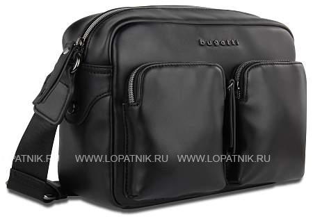 сумка наплечная bugatti elda, чёрная, полиуретан, 24х12х17 см, 3 л 49676001 BUGATTI