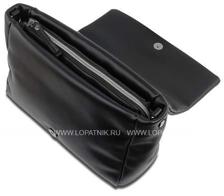 сумка наплечная женская bugatti cara, чёрная, полиуретан, 31х7,5х20 см, 4 л 49615001 BUGATTI