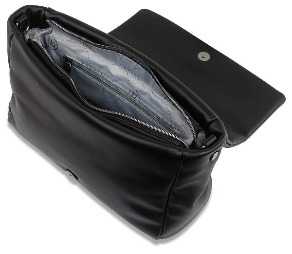 Сумка наплечная женская BUGATTI Cara, чёрная, полиуретан, 31х7,5х20 см, 4 л 49615001 BUGATTI, Артикул: 49615001 фото №1