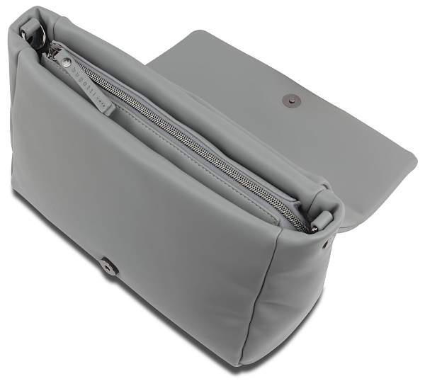 Сумка наплечная женская BUGATTI Cara, серая, полиуретан, 31х7,5х20 см, 4 л 49615042 BUGATTI, Артикул: 49615042 фото №1