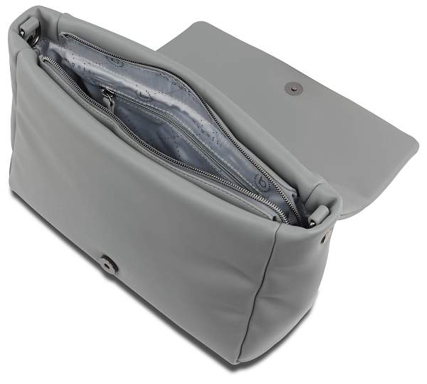 Сумка наплечная женская BUGATTI Cara, серая, полиуретан, 31х7,5х20 см, 4 л 49615042 BUGATTI, Артикул: 49615042 фото №1