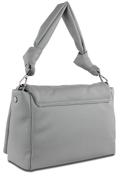 Сумка наплечная женская BUGATTI Cara, серая, полиуретан, 31х7,5х20 см, 4 л 49615042 BUGATTI, Артикул: 49615042 фото №1