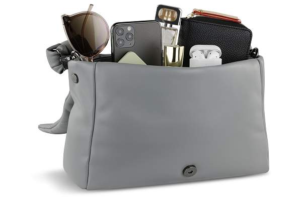 Сумка наплечная женская BUGATTI Cara, серая, полиуретан, 31х7,5х20 см, 4 л 49615042 BUGATTI, Артикул: 49615042 фото №1