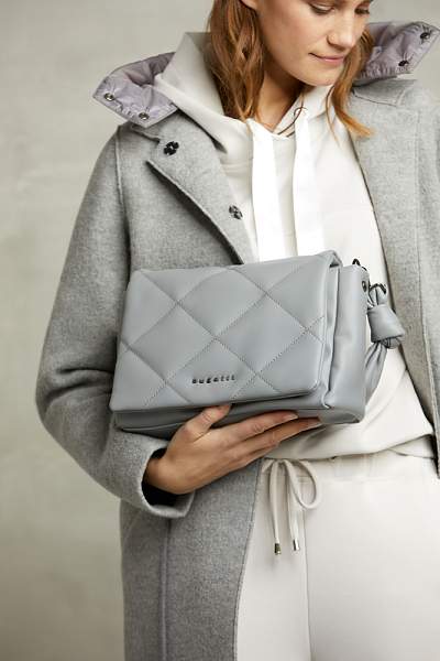 Сумка наплечная женская BUGATTI Cara, серая, полиуретан, 31х7,5х20 см, 4 л 49615042 BUGATTI, Артикул: 49615042 фото №1