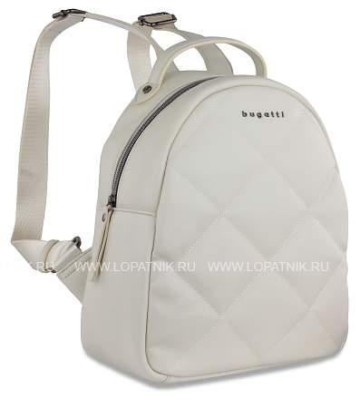рюкзак женский bugatti cara, белый, полиуретан, 25,5х11х27,5 см, 7 л 49615140 BUGATTI