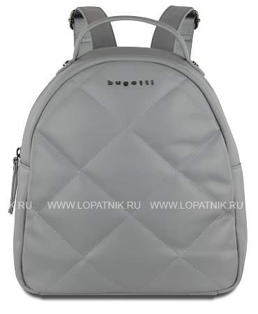 рюкзак женский bugatti cara, серый, полиуретан, 25,5х11х27,5 см, 7 л 49615142 BUGATTI