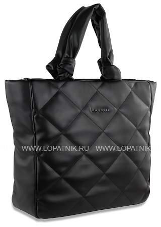 сумка-шоппер bugatti cara, чёрная, полиуретан, 43х11х32 см, 10 л 49615201 BUGATTI