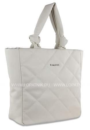 сумка-шоппер bugatti cara, белая, полиуретан, 43х11х32 см, 10 л 49615240 BUGATTI