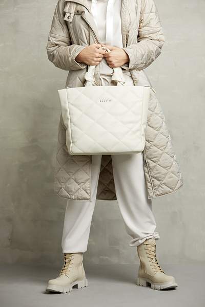 Сумка-шоппер BUGATTI Cara, белая, полиуретан, 43х11х32 см, 10 л 49615240 BUGATTI, Артикул: 49615240 фото №1