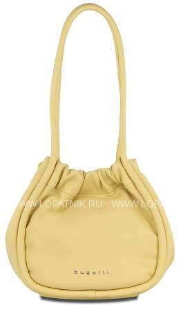 сумка наплечная женская bugatti daria, жёлтая, полиуретан, 36х16х24 см, 7 л 49677026 BUGATTI