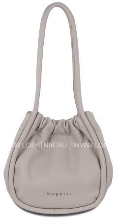 сумка наплечная женская bugatti daria, бежевая, полиуретан, 36х16х24 см, 7 л 49677050 BUGATTI