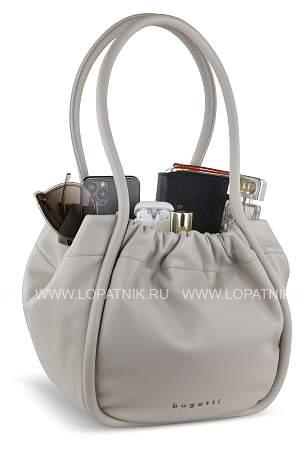 сумка наплечная женская bugatti daria, бежевая, полиуретан, 36х16х24 см, 7 л 49677050 BUGATTI