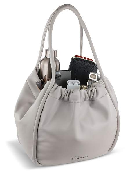 Сумка-шоппер BUGATTI Daria, бежевая, полиуретан, 52х17х32 см, 14 л 49677250 BUGATTI, Артикул: 49677250 фото №1