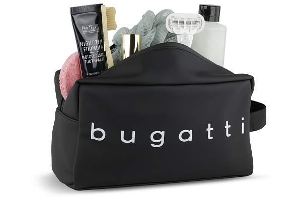 Несессер BUGATTI Rina, чёрный, переработанный полиуретан, 26х12,5х14 см, 3 л 49430101 BUGATTI, Артикул: 49430101 фото №1
