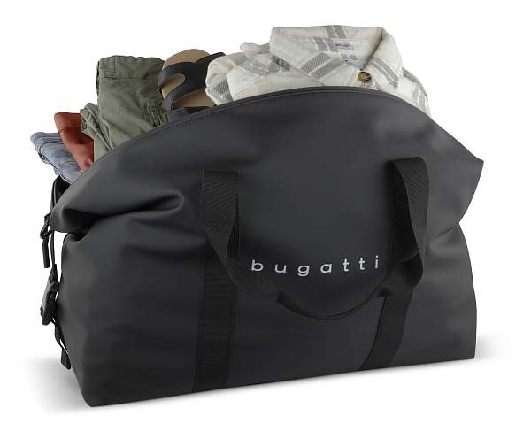 Сумка дорожная BUGATTI Rina, чёрная, переработанный полиуретан, 70х25х28 см, 35 л 49430201 BUGATTI, Артикул: 49430201 фото №1