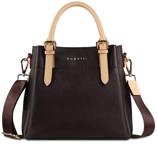 Сумка женская BUGATTI Ella, тёмно-коричневая, полиуретан, 27х12х23,5 см 49362002 BUGATTI, Артикул: 49362002 фото №1