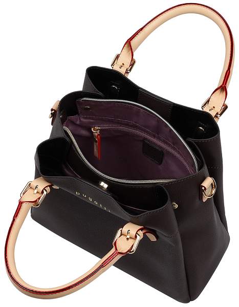 Сумка женская BUGATTI Ella, тёмно-коричневая, полиуретан, 27х12х23,5 см 49362002 BUGATTI, Артикул: 49362002 фото №1