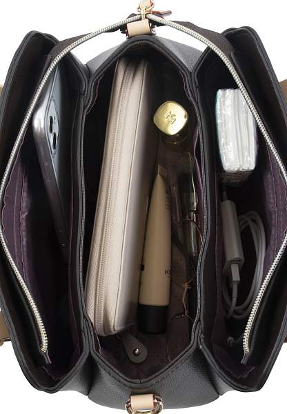 Сумка женская BUGATTI Ella, тёмно-коричневая, полиуретан, 27х12х23,5 см 49362002 BUGATTI, Артикул: 49362002 фото №1