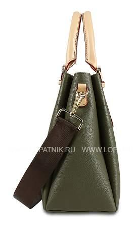 сумка женская bugatti ella, оливковая, полиуретан, 27х12х23,5 см 49362084 BUGATTI