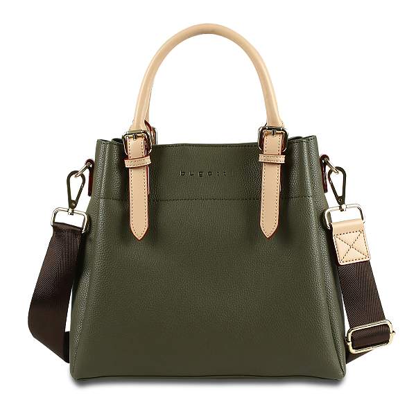 Сумка женская BUGATTI Ella, оливковая, полиуретан, 27х12х23,5 см 49362084 BUGATTI, Артикул: 49362084 фото №1