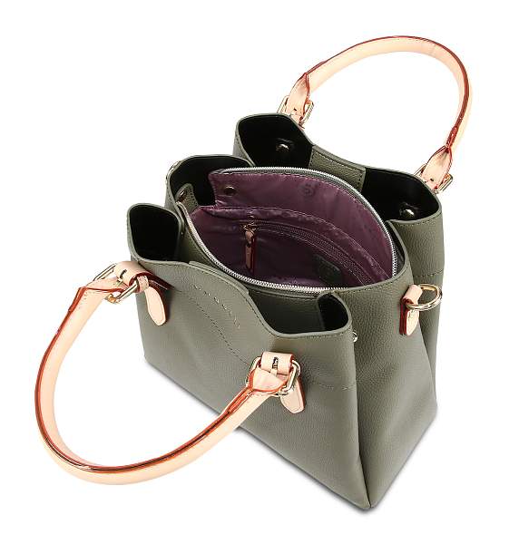 Сумка женская BUGATTI Ella, оливковая, полиуретан, 27х12х23,5 см 49362084 BUGATTI, Артикул: 49362084 фото №1