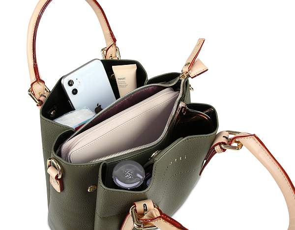 Сумка женская BUGATTI Ella, оливковая, полиуретан, 27х12х23,5 см 49362084 BUGATTI, Артикул: 49362084 фото №1