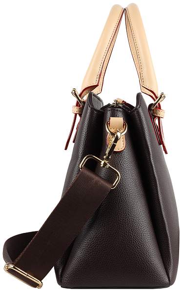 Сумка женская BUGATTI Ella, тёмно-коричневая, полиуретан, 30х12х23 см 49362302 BUGATTI, Артикул: 49362302 фото №1