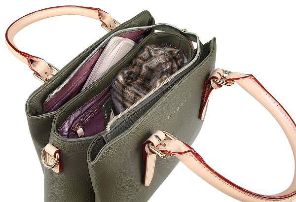 Сумка женская BUGATTI Ella, оливковая, полиуретан, 30х12х23 см 49362384 BUGATTI, Артикул: 49362384 фото №1