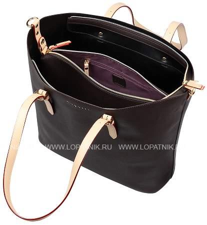 сумка-шоппер bugatti ella, тёмно-коричневая, полиуретан, 47,5х12х32 см 49362502 BUGATTI