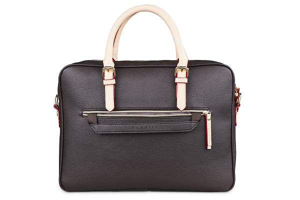 Портфель женский BUGATTI Ella 15'', тёмно-коричневый, полиуретан, 38х6х27,5 см 49662602 BUGATTI, Артикул: 49662602 фото №1