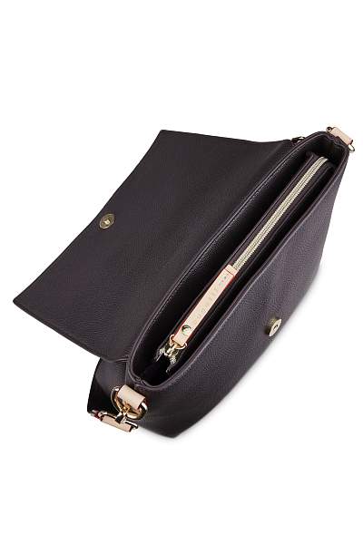 Сумка наплечная женская BUGATTI Ella, тёмно-коричневая, полиуретан, 27х9х20,5 см 49662802 BUGATTI, Артикул: 49662802 фото №1