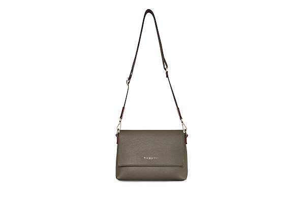 Сумка наплечная женская BUGATTI Ella, оливковая, полиуретан, 27х9х20,5 см 49662884 BUGATTI, Артикул: 49662884 фото №1