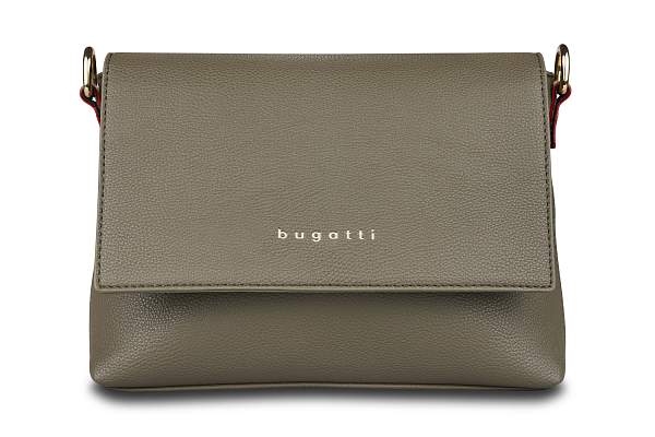 Сумка наплечная женская BUGATTI Ella, оливковая, полиуретан, 27х9х20,5 см 49662884 BUGATTI, Артикул: 49662884 фото №1