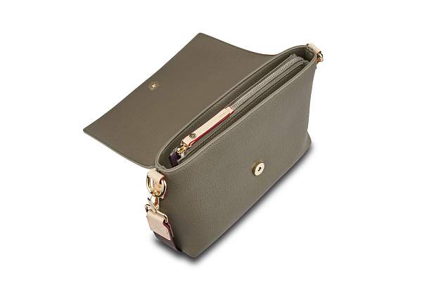 Сумка наплечная женская BUGATTI Ella, оливковая, полиуретан, 27х9х20,5 см 49662884 BUGATTI, Артикул: 49662884 фото №1