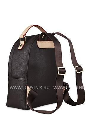 рюкзак женский bugatti ella, тёмно-коричневый, полиуретан, 24х11,5х28 см 49663002 BUGATTI