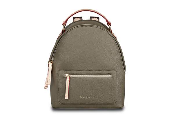 Рюкзак женский BUGATTI Ella, оливковый, полиуретан, 24х11,5х28 см 49663084 BUGATTI, Артикул: 49663084 фото №1