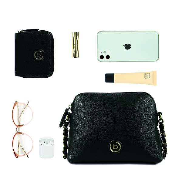 Сумка наплечная женская BUGATTI Passione, чёрная, полиуретан, 23х8х17,5 см 49253701 BUGATTI, Артикул: 49253701 фото №1