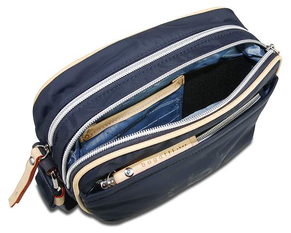 Сумка кросс-боди женская BUGATTI Lido, синяя, полиэстер, 24х9х17 см, 3,6 л 49360423 BUGATTI, Артикул: 49360423 фото №1